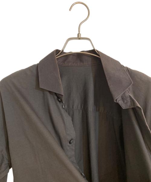 HOMME PLISSE ISSEY MIYAKE（オム プリッセ イッセイ ミヤケ）HOMME PLISSE ISSEY MIYAKE (オム プリッセ イッセイ ミヤケ) 襟切り替えシャツ ブラック サイズ:２の古着・服飾アイテム
