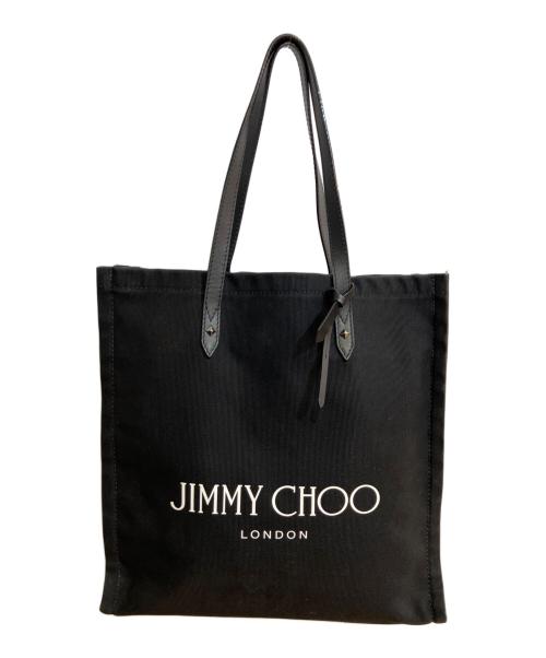 JIMMY CHOO（ジミーチュウ）JIMMY CHOO (ジミーチュウ) LOGO TOTE FFQ ブラックの古着・服飾アイテム