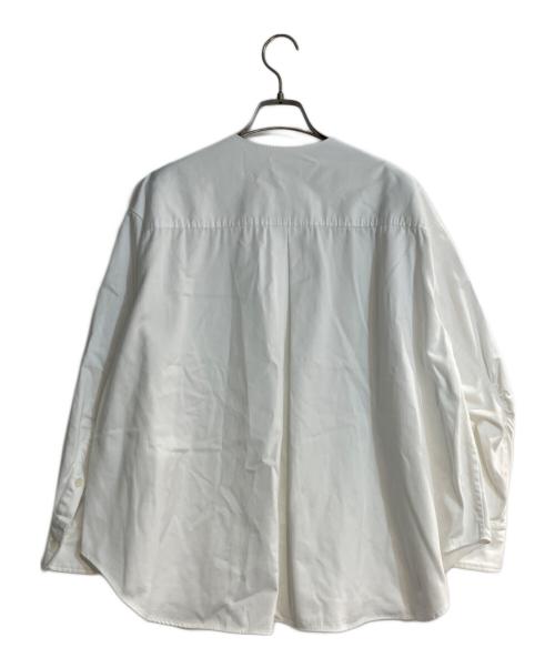 ZANINI（ザニーニ）ZANINI (ザニーニ) ARTS&SCIENCE (アーツアンドサイエンス) ZA Collarless Side Tuck Shirt ホワイト サイズ:1の古着・服飾アイテム