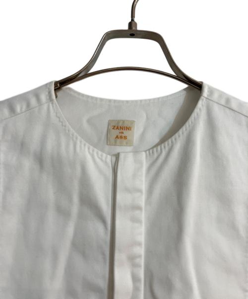 ZANINI（ザニーニ）ZANINI (ザニーニ) ARTS&SCIENCE (アーツアンドサイエンス) ZA Collarless Side Tuck Shirt ホワイト サイズ:1の古着・服飾アイテム