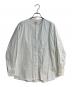 ZANINI（ザニーニ）の古着「ZA Collarless Side Tuck Shirt」｜ホワイト