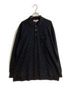 BALENCIAGA SPORTバレンシアガ スポーツ）の古着「オールド長袖ポロシャツ」｜ブラック