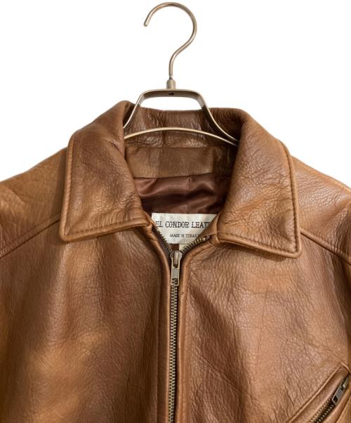 EL CONDOR（エル・コンドル）EL CONDOR (エル・コンドル) レザーショートジャケット ブラウン サイズ:Mの古着・服飾アイテム
