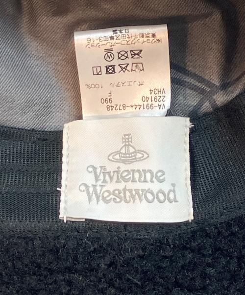 Vivienne Westwood（ヴィヴィアンウエストウッド）Vivienne Westwood (ヴィヴィアンウエストウッド) オーブ刺繍ボアバケットハット ブラック サイズ:FREEの古着・服飾アイテム