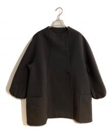 GIAMBATTISTA VALLi（ジャンバティスタ・バリ）の古着「ノーカラーハーフコート」｜ブラック