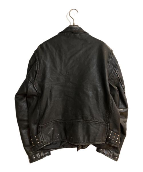 RIPPLES（リプルズ）RIPPLES (リプルズ) スタッズレザージャケット ブラック サイズ:50の古着・服飾アイテム