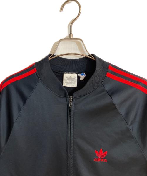 adidas（アディダス）adidas (アディダス) USA製 ATPオールドトラックジャケット ブラック×レッド サイズ:Mの古着・服飾アイテム