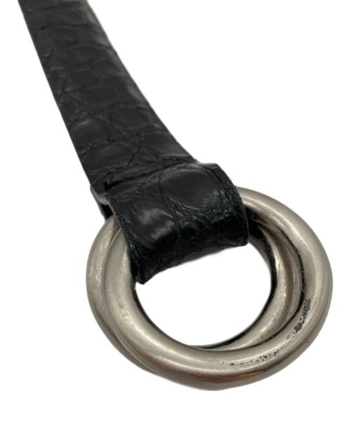 THE SOLE（ザ ソール）THE SOLE (ザ ソール) SUPREME ダブルリングベルト クロコダイル 30mm ブラックの古着・服飾アイテム
