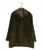 Christian Dior MONSIEURクリスチャンディオールムッシュ）の古着「オールドベロア×コーデュロイ ドッキングジャケット」｜カーキ