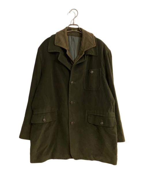 Christian Dior MONSIEUR（クリスチャンディオールムッシュ）Christian Dior MONSIEUR (クリスチャンディオールムッシュ) オールドベロア×コーデュロイ ドッキングジャケット カーキ サイズ:Mの古着・服飾アイテム
