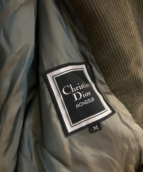 Christian Dior MONSIEUR（クリスチャンディオールムッシュ）Christian Dior MONSIEUR (クリスチャンディオールムッシュ) オールドベロア×コーデュロイ ドッキングジャケット カーキ サイズ:Mの古着・服飾アイテム