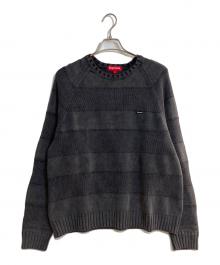 SUPREME（シュプリーム）の古着「Small Box Stripe Sweater/スモールボックスストライプセーター」｜ブラック