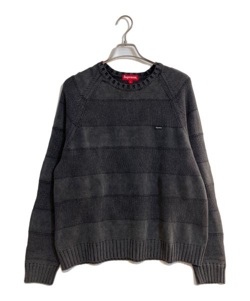 SUPREME（シュプリーム）Supreme (シュプリーム) Small Box Stripe Sweater/スモールボックスストライプセーター ブラック サイズ:Lの古着・服飾アイテム