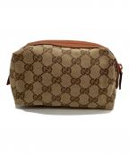 GUCCIグッチ）の古着「GGキャンバスポーチ」｜ベージュ