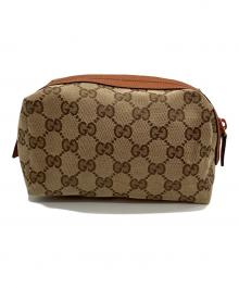 GUCCI（グッチ）の古着「GGキャンバスポーチ」｜ベージュ