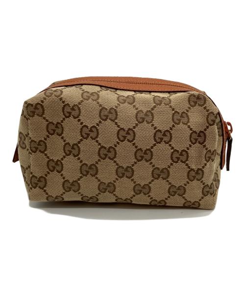 GUCCI（グッチ）GUCCI (グッチ) GGキャンバスポーチ ベージュの古着・服飾アイテム