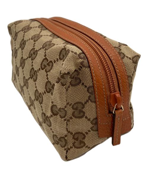 GUCCI（グッチ）GUCCI (グッチ) GGキャンバスポーチ ベージュの古着・服飾アイテム