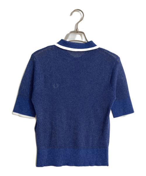 FRED PERRY（フレッドペリー）FRED PERRY (フレッドペリー) RAY BEAMS (レイ ビームス) リブ ニット ポロシャツ ブルー サイズ:UK 10の古着・服飾アイテム