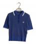 FRED PERRY（フレッドペリー）の古着「リブ ニット ポロシャツ」｜ブルー