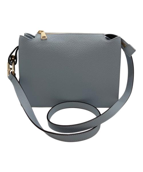 FURLA（フルラ）FURLA (フルラ) NUVOLA ヌヴォラ レザーショルダーバッグ スカイブルーの古着・服飾アイテム