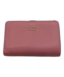 Kate Spade（ケイトスペード）の古着「レイラ2つ折りコンパクトウォレット」｜ピンク