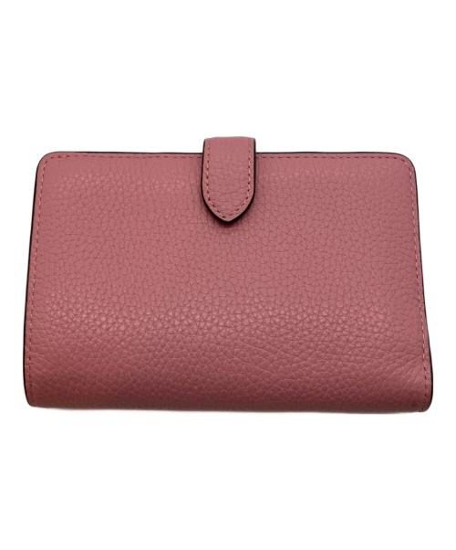 Kate Spade（ケイトスペード）Kate Spade (ケイトスペード) レイラ2つ折りコンパクトウォレット ピンクの古着・服飾アイテム