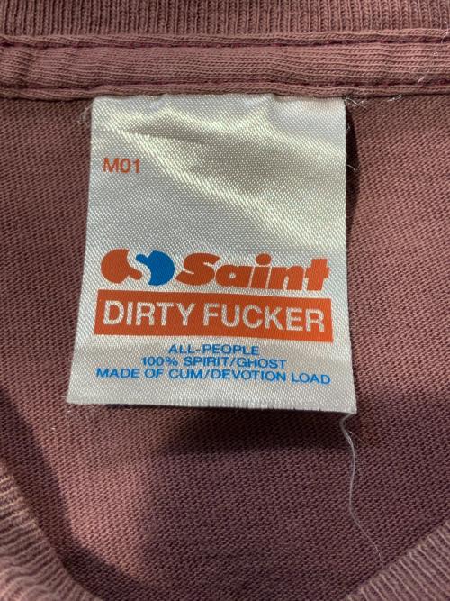 SAINT MICHAEL（セントマイケル）SAINT MICHAEL (セントマイケル) S/S T-SHIRT SAINT MXX BURGUNDY バーガンディー サイズ:Ｌの古着・服飾アイテム