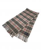 Burberry'sバーバリーズ）の古着「ノバチェック柄カシミヤマフラー」｜グレー
