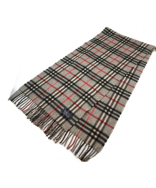 Burberry's（バーバリーズ）Burberry's (バーバリーズ) ノバチェック柄カシミヤマフラー グレーの古着・服飾アイテム