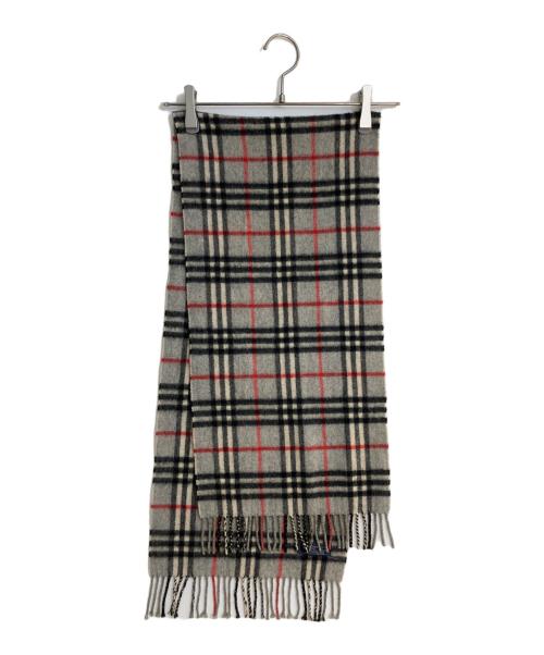 Burberry's（バーバリーズ）Burberry's (バーバリーズ) ノバチェック柄カシミヤマフラー グレーの古着・服飾アイテム