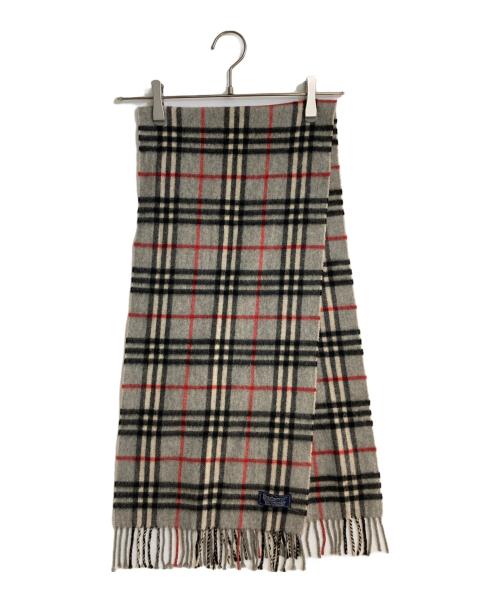 Burberry's（バーバリーズ）Burberry's (バーバリーズ) ノバチェック柄カシミヤマフラー グレーの古着・服飾アイテム