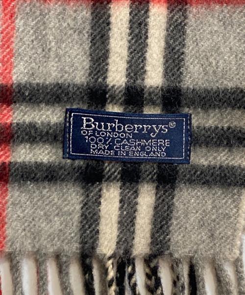 Burberry's（バーバリーズ）Burberry's (バーバリーズ) ノバチェック柄カシミヤマフラー グレーの古着・服飾アイテム