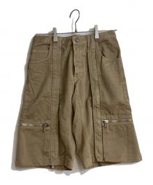 PIERRE BALMAIN（ピエール バルマン）の古着「ジップカーゴハーフパンツ」｜ブラウン