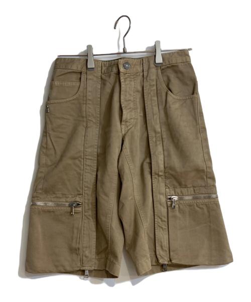 PIERRE BALMAIN（ピエール バルマン）PIERRE BALMAIN (ピエール バルマン) ジップカーゴハーフパンツ ブラウン サイズ:76ｃｍ（W30）の古着・服飾アイテム