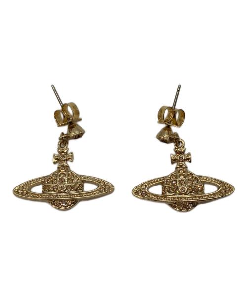 Vivienne Westwood（ヴィヴィアンウエストウッド）Vivienne Westwood (ヴィヴィアンウエストウッド) ミニバスレリーフドロップピアス ゴールドの古着・服飾アイテム