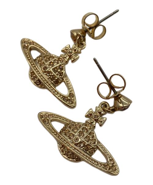 Vivienne Westwood（ヴィヴィアンウエストウッド）Vivienne Westwood (ヴィヴィアンウエストウッド) ミニバスレリーフドロップピアス ゴールドの古着・服飾アイテム