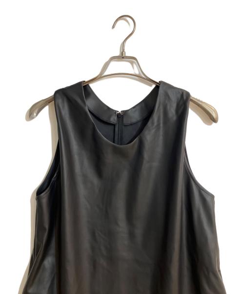 digne（ディニュ）DIGNE (ディニュ) フェイクレザーブラウス ブラック サイズ:FREEの古着・服飾アイテム