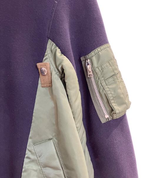 sacai（サカイ）sacai (サカイ) Sponge Sweat x MA-1 Hoodie/スポンジ スウェット × エムエーワン フーディ ネイビー サイズ:Ｍの古着・服飾アイテム
