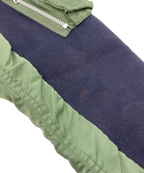 sacai（サカイ）sacai (サカイ) Sponge Sweat x MA-1 Hoodie/スポンジ スウェット × エムエーワン フーディ ネイビー サイズ:Ｍの古着・服飾アイテム
