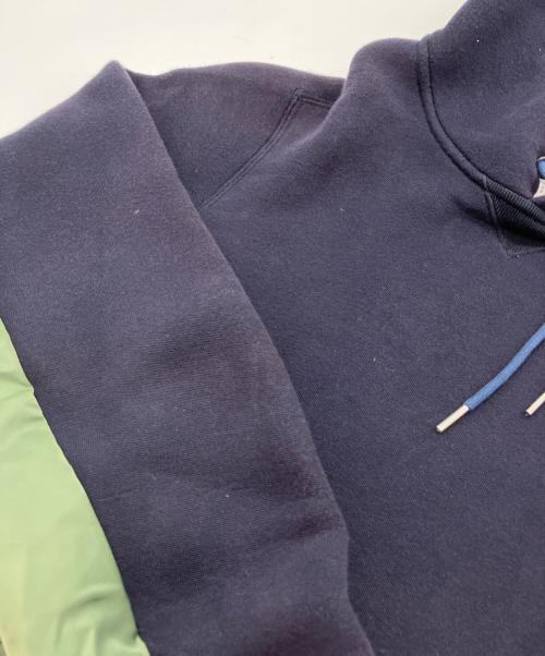 sacai（サカイ）sacai (サカイ) Sponge Sweat x MA-1 Hoodie/スポンジ スウェット × エムエーワン フーディ ネイビー サイズ:Ｍの古着・服飾アイテム