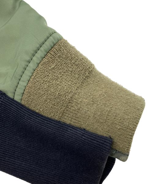 sacai（サカイ）sacai (サカイ) Sponge Sweat x MA-1 Hoodie/スポンジ スウェット × エムエーワン フーディ ネイビー サイズ:Ｍの古着・服飾アイテム