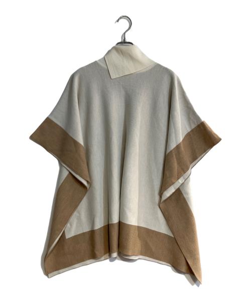 HUGO BOSS（ヒューゴ ボス）HUGO BOSS (ヒューゴ ボス) ニットポンチョ ベージュ サイズ:不明の古着・服飾アイテム