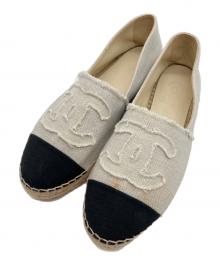 CHANEL（シャネル）の古着「ココマークエスパドリーユ」｜アイボリー・ブラック