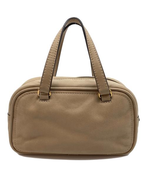 LOEWE（ロエベ）LOEWE (ロエベ) アナグラム タッセル ミニボストンハンドバッグ ベージュの古着・服飾アイテム