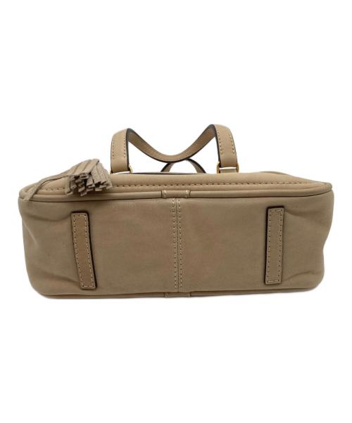 LOEWE（ロエベ）LOEWE (ロエベ) アナグラム タッセル ミニボストンハンドバッグ ベージュの古着・服飾アイテム