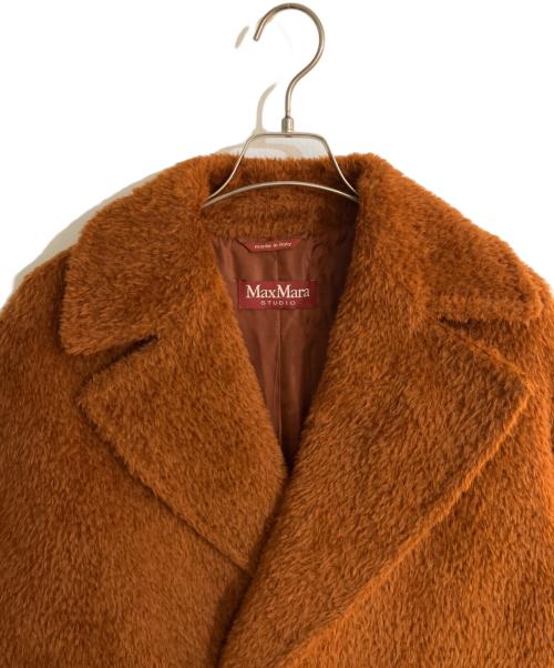 Max Mara Studio（マックスマーラ ストゥディオ）MAX MARA STUDIO (マックスマーラ ストゥディオ) アルパカウールPコート ブラウン サイズ:40の古着・服飾アイテム