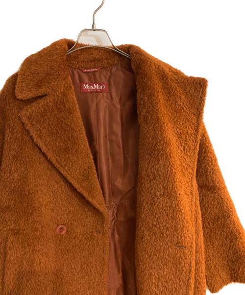 Max Mara Studio（マックスマーラ ストゥディオ）MAX MARA STUDIO (マックスマーラ ストゥディオ) アルパカウールPコート ブラウン サイズ:40の古着・服飾アイテム