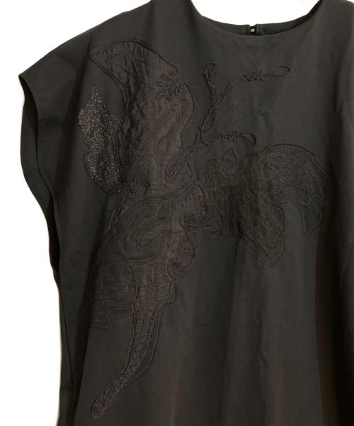 MURRAL（ミューラル）MURRAL (ミューラル) patchwork embroidered dress/パッチワーク・エンブロイダード・ドレス ブラック サイズ:2の古着・服飾アイテム