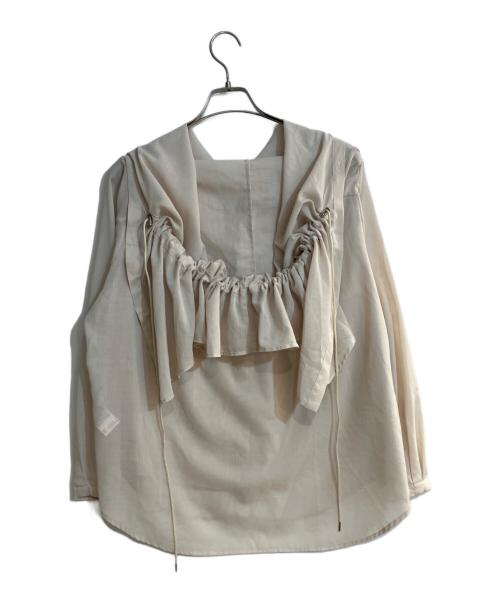 MURRAL（ミューラル）MURRAL (ミューラル) Float hood shirt/フロート・フード・シャツ ベージュ サイズ:FREEの古着・服飾アイテム