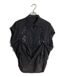 MURRAL（ミューラル）の古着「VEIL EMBROIDERED SHIRT」｜ブラック